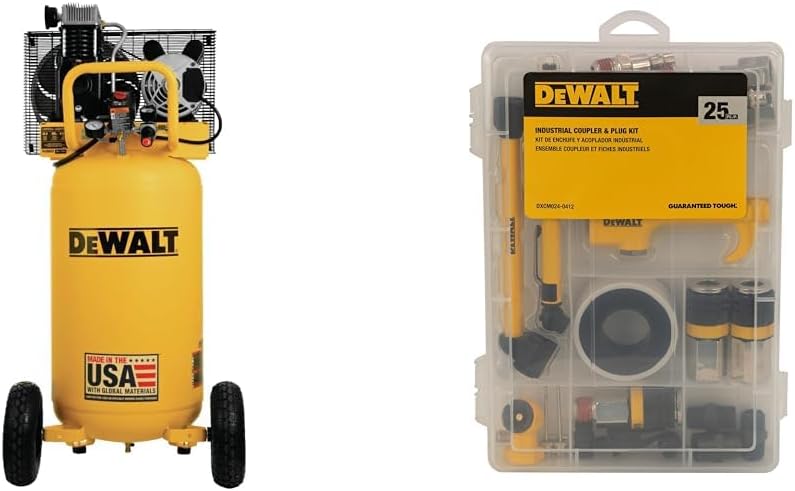 Dewalt 25 Gal 200 PSI Air Compressor Bundle with 25-Piece Accessory Kit