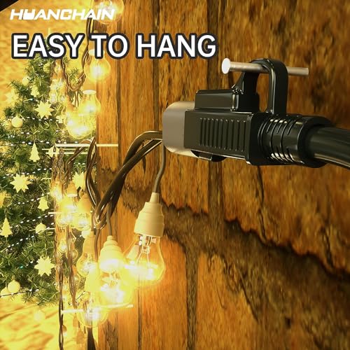 Image of HUANCHAIN 16 /3 Gauge Indoor Outdoor Black Extension Cord 100 FT Waterproof (Pack of 2)