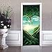 JFEDMN Adesivo Per Porte 3D Per Porte Interne, 90X210Cm Paesaggio Della Vite Dell'Albero Verde Fotomurali Autoadesivi Per Porte In Vinile, Carta Da Parati Soggiorno Cucina Camerette Art Applique