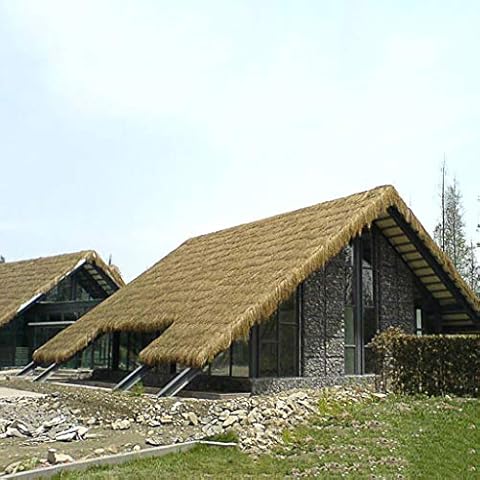 Garden Parasol Tx Thatch Roof 50 x 50 cm /8Pcs - Roof Mat Made of PVC Artificial Thatch - Roof Shingle Wind, Sun Protection, Antiseptic, Fire prevention, Insect control Cover
