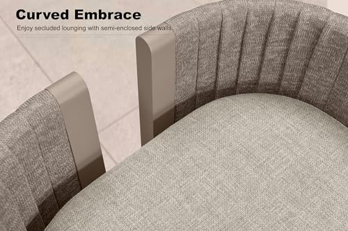 Image of PURPLE LEAF Patio Lounge Chair Olefin Daybeds with 3 inch Cushion Nurture Shale