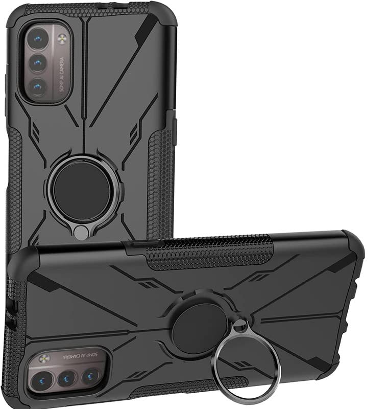 MoreFit Nokia G21 6.5", Hard Case Shockproof Bumper Defender Hybrid Polycarbonate Ring Case Back Cover for Nokia G21 6.5" - Black (B0BNLQSZNF) Amazon Price History, Amazon Price Tracker