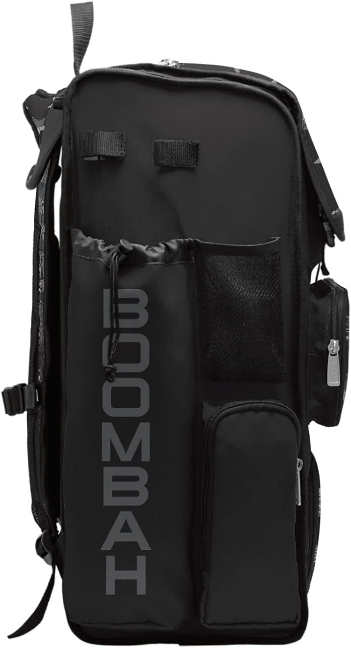 Boombah Superpack Bat Bag - Backpack Version (no wheels) - Holds 4 Bats - USA Honor Black Ops Black/Charcoal