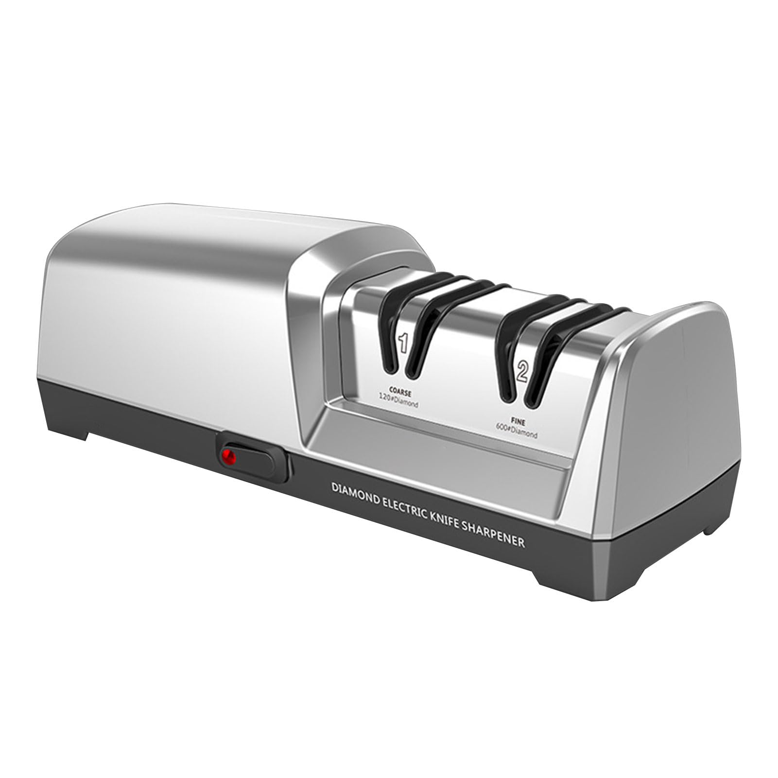 2-stopniowa Elektryczna Ostrzałka do Noży, Wielofunkcyjna Ostrzałka do Noży Kuchennych z Diamentowymi Materiałami ściernymi, Idealna Ceramiki (Wtyczka UE 220 V)