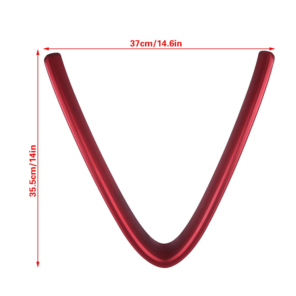 BRRNOO Elegante Rivestimento della Copertura della Griglia a Forma di V in ABS Rosso per 2017 2018 Installazione Semplice e