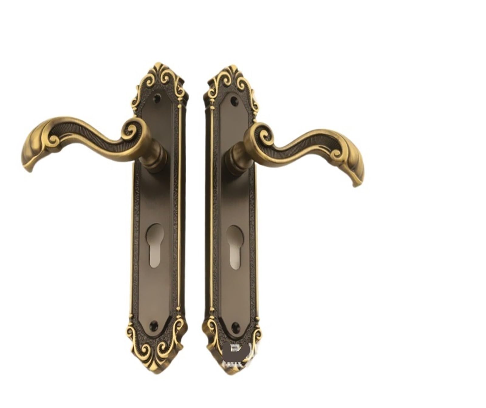 Aepqbgqj One Color Pure Copper Door Lock European Silent Indoor Bedroom Handle Lever