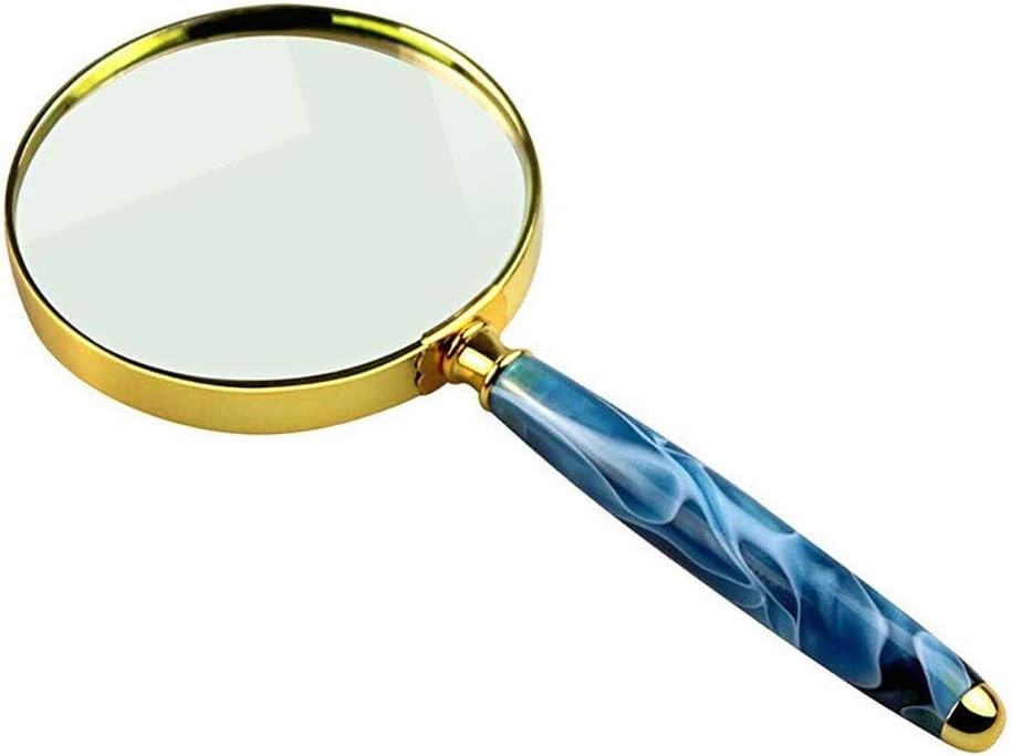 Handheld Magnifier, for Book and Newspaper Reading, Insect and Hobby Observation, Classroom Science Metal Frame
