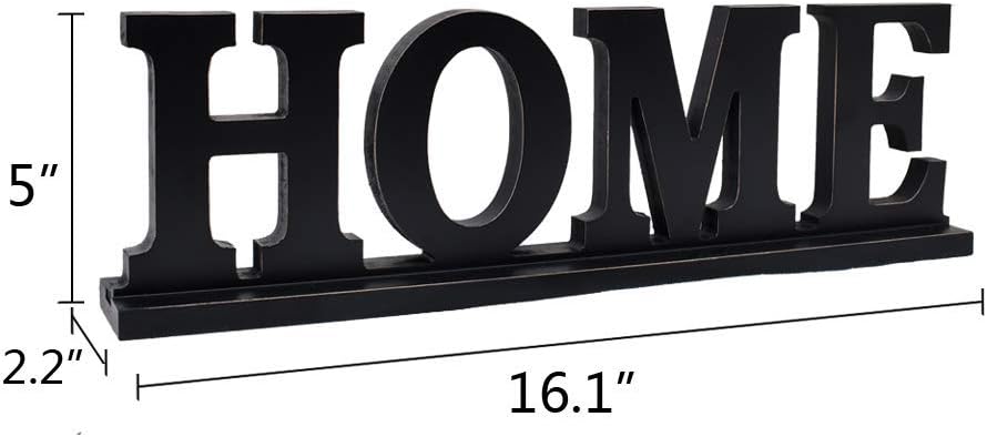 Family Sign for Home Decor, Wooden Family Block Letters Rustic Tabletop Words Decor (Home)