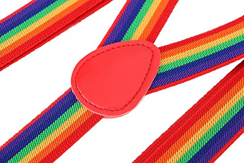 Livingston Unisex Clip-On Adjustable Elastic Suspenders for Men - Assorted Colors2