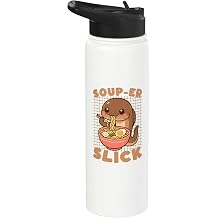 Soup-er Slick Kawaii Eel Ramen Noodle Pun Stainless Steel Insulated Water Bottle