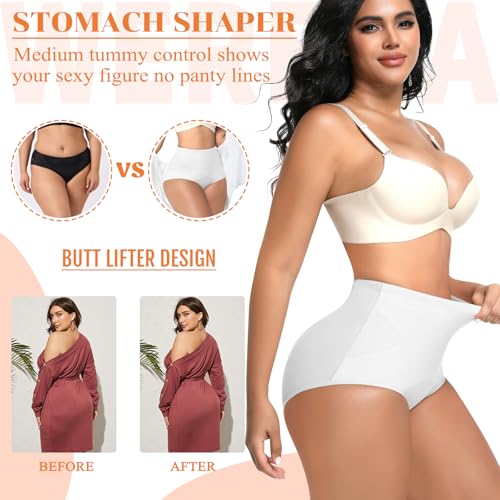 Image of Werena Tummy Control Shapewear for Women High Waisted Body Shaper Panties Seamless Shaping Underwear Panty Girdle