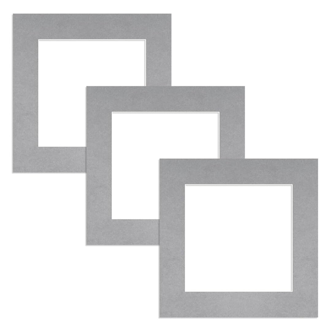 Alison Kingsgate 60X60CM Silver Picture Mount - 40X40CM Aperture - Pack 3 — image 1