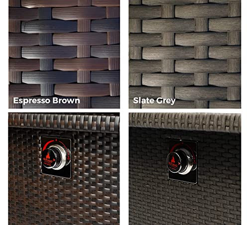 Outland Living 410 Series - 36-Inch Outdoor Propane Gas Fire Table, Slate Grey/Square #TOP3