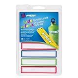 Avery Durable Labels for Kids' Gear, Assorted, 0.625 x 3.5 Inches, Pack of 35 (41428)