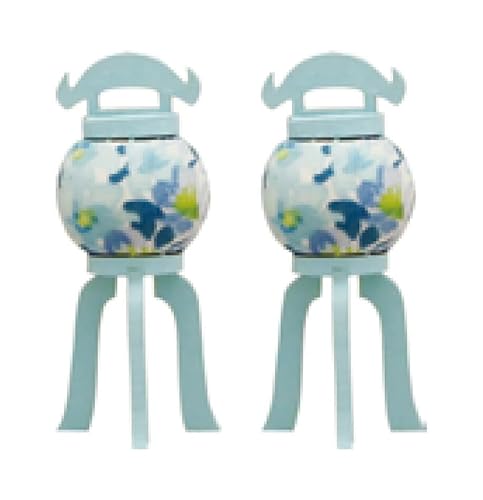 京仏壇はやし 盆用品 お盆飾り 木製 パステル 盆提灯 ミニチュア 提灯 飾り お盆 かわいい ミニ【オリジナルクロスセット】【a】ブルー|中