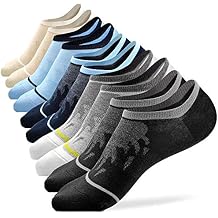Busy Socks Mens No Show Low Cut Socks Womens Invisible Liner Thin Socks with Non-Slip Heel Grips,Recycled Socks,1/5 Pack