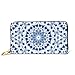 Produktbild JHGFG Mode Handtasche Reißverschluss Brieftasche Schmelzen Buntes symmetrisches Muster Textil Telefon Clutch Geldbörse Abendkupplung Blockieren Leder Brieftasche Multi Card Org