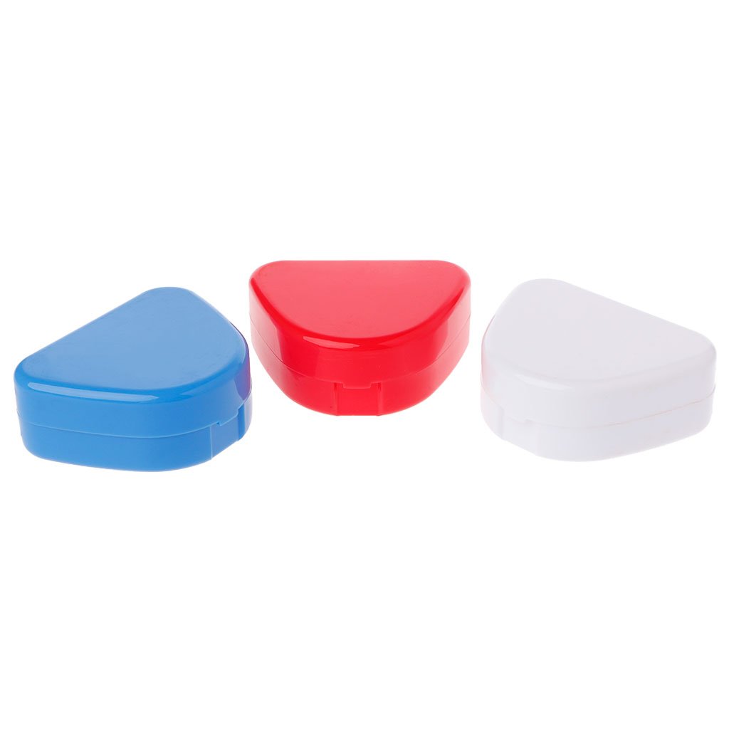 Dental Orthodontic Retainer Denture Bath Mouthguard Storage Box For Case Tray