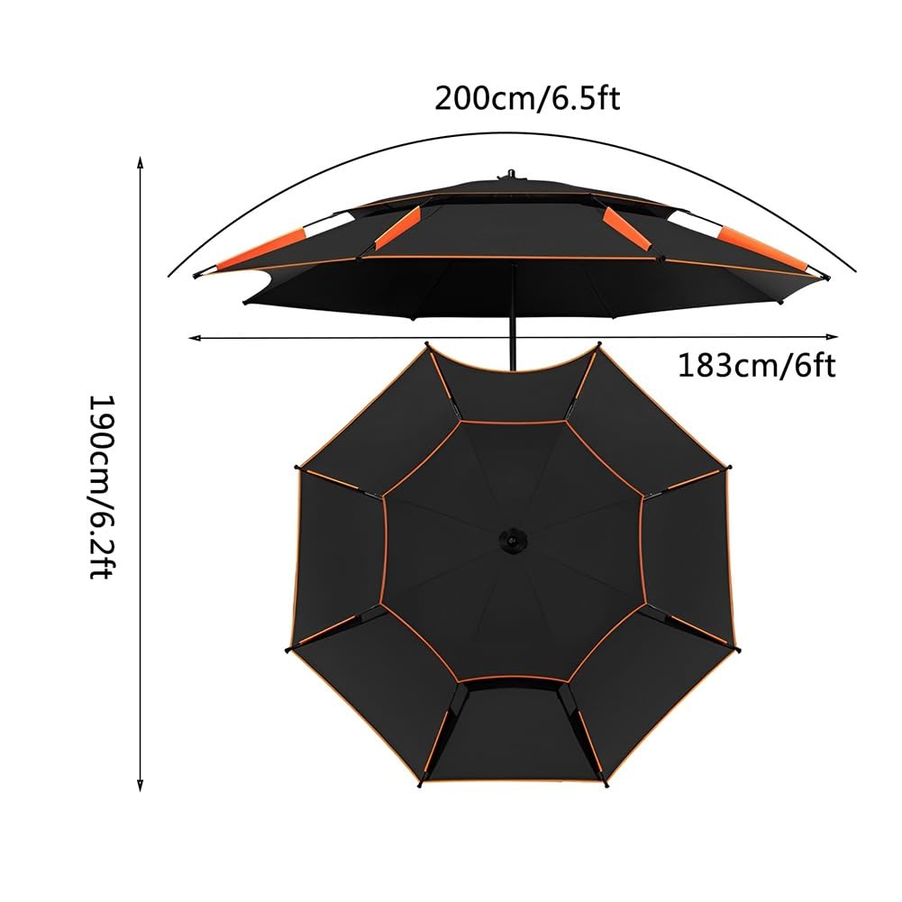 Parasol plażowy 200/220/240/260 cm z torbą transportową, przenośny parasol wędkarski z regulacją nachylenia, ochrona UV 50+, odporny na wiatr