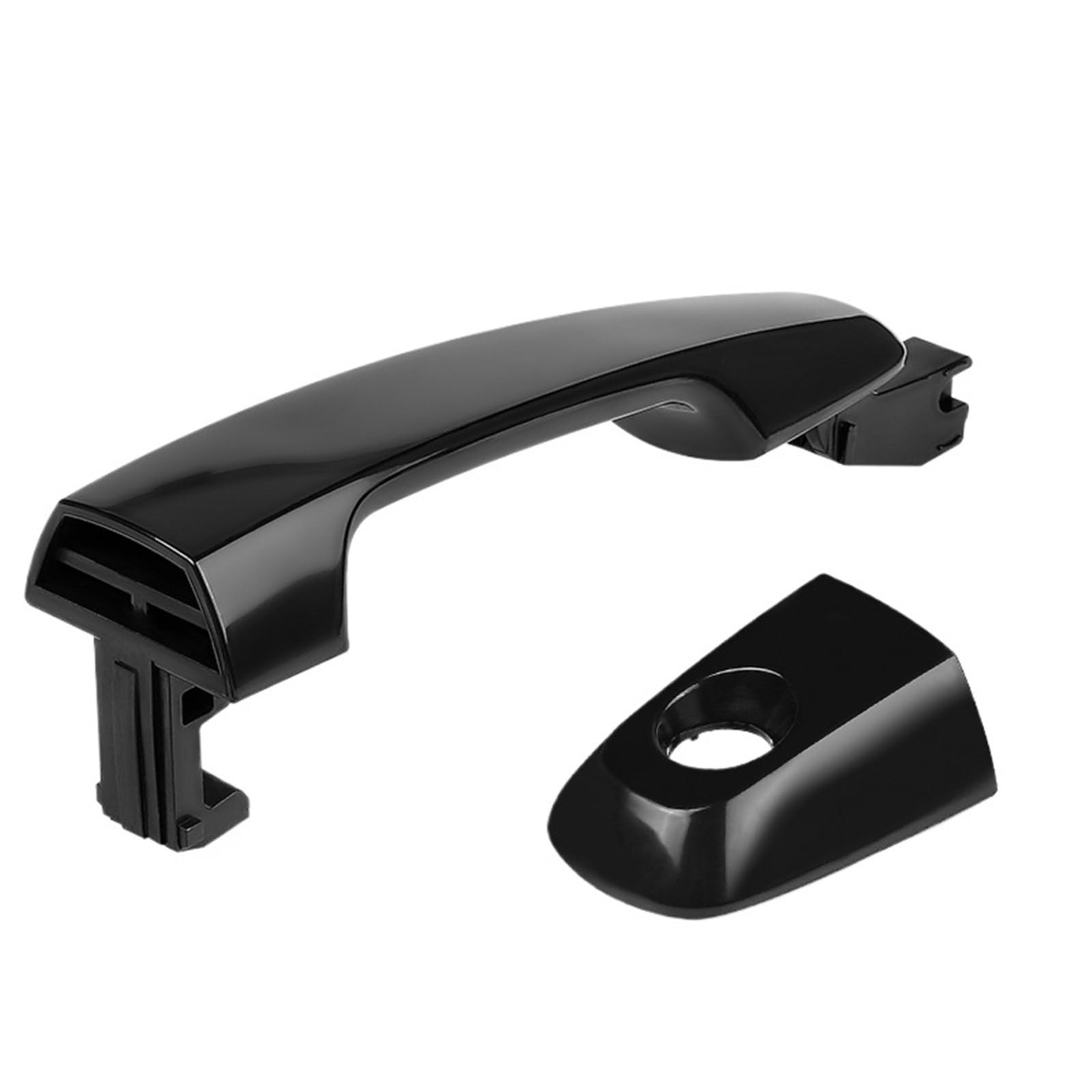 Qjahxkf Replacement Exterior Door Handles Chrome Black Exterior Door Handle for Mitsubishi for Triton ML MN 2006 2007 2008 2009 2010 2011 2012 2013 2014 2015 Outer Handle(Black Front LH-RH)