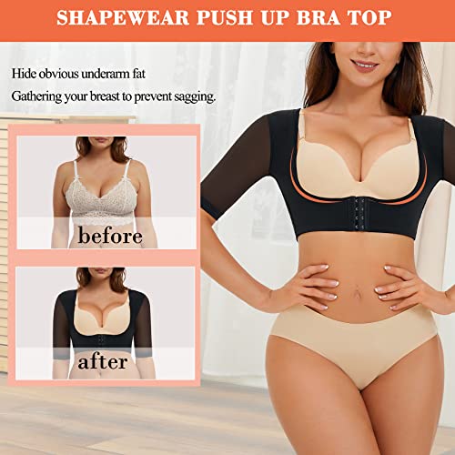 LANCS Upper Arm Shaper Post Surgery Arm Compression Sleeves Lipo Garment Posture Corrector Tops Back Support Shapewear4