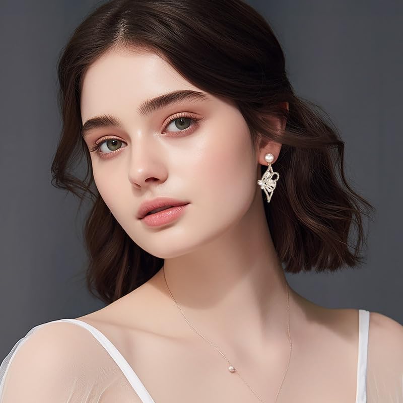 Gold Butterfly Earrings for Women Dainty Butterfly Wing Earrings Studs Cute Butterfly Stud Earrings 14K Gold Plated with Crystal Cubic Zirconia Accent - Image 3