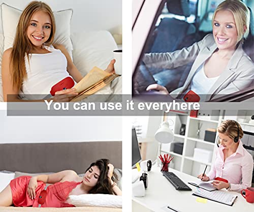 Image of Portable Cordless Heating Pad for Cramps, Electric Waist Belt Device, Fast Heating Pad with 3 Heat Levels and 3 Vib. Massage Modes, Back or Belly Heating Pad for Women and Girl(Red)