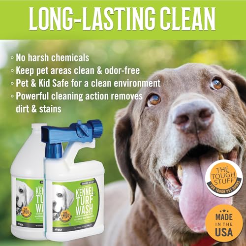 Image of Arkwright Tough Stuff Kennel and Turf Wash - All-Purpose Cleaner Concentrate, Instantly Removes Pet Odors, Hose Attachment for Easy Dilution, Safe for Pets & Turf, 1 Gallon Refill