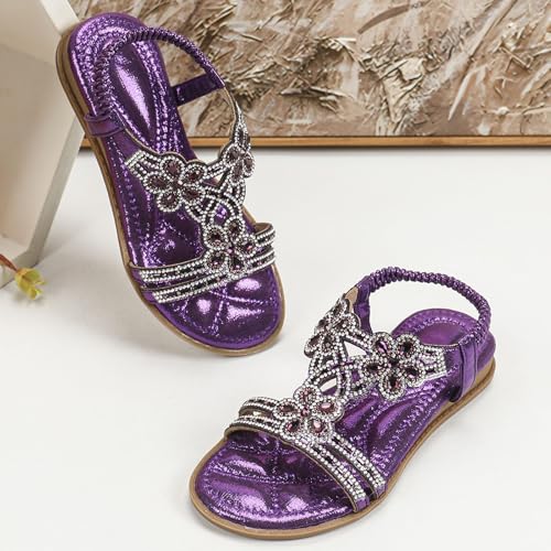 Glitter Sandals Girls Ankle Strap T-Strap 𝐋𝐨𝐰 Heel Pearl Bow Flower Pump Dress Wedding Shoes for Little Kid/Big Kid3