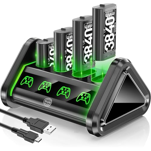 OIVO Baterías para Xbox One/Series X|S/Elite, 4x3840mWh Bateria M...