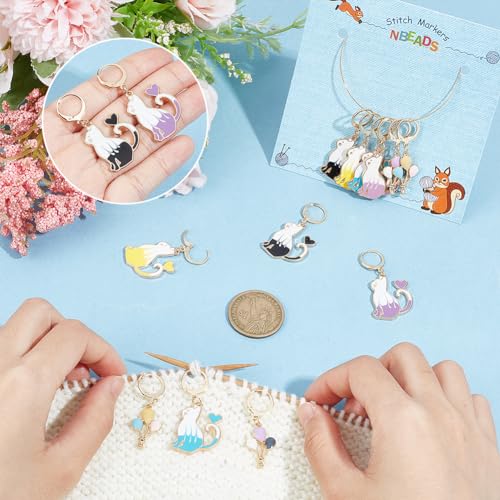 NBEADS 24 Pcs Cat Stitch Markers - Image 3