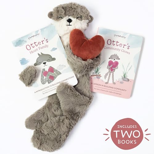 Slumberkins Otter Snuggler & 2 Board Books Complete Set Bundle | Promotes Family Bonding, Building Connections & Acceptance | Social Emotional Learning (Otter Snuggler Plush + 2 Board Books) by Slumberkins - Used condition - Image 2
