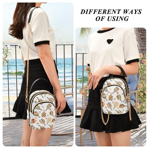 Image of MCHIVER Golf Crossbody Bag for Women Cell Phone Purse Wallet with Removable Chain Shoulder Handbag