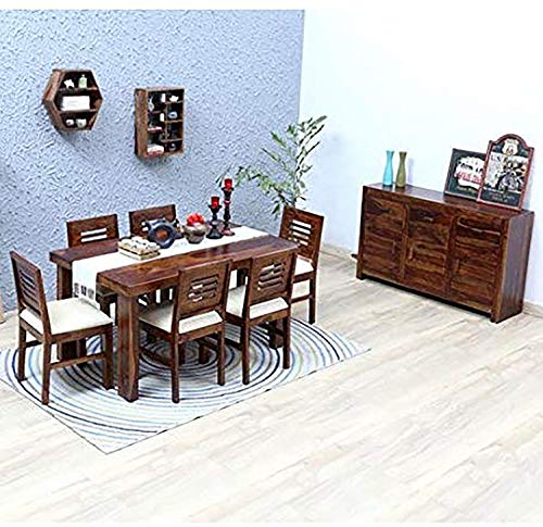 Image of Mamta Decoration Solid Sheesham Wood Dining Chairs for Home and Office | Teak Finish | Set of 2