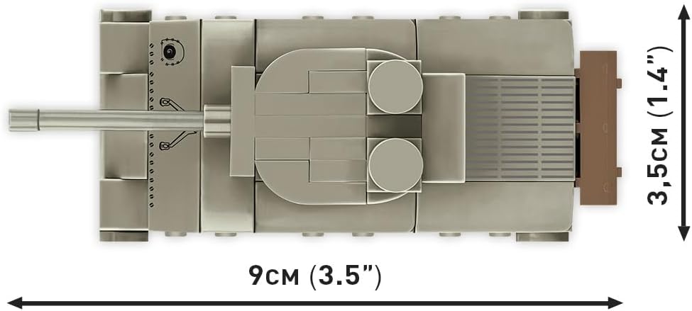 COBI Historical Collection WWII Sherman 1:72 Scale Tank Building Set, 103 Pieces