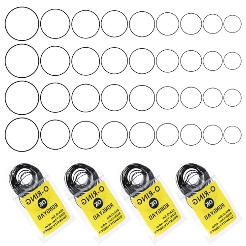 guduling 112-Pack Thin O Rings,Watch Gasket,Assorted Size Watch Gaskets Rubber O-Ring Kit,Watches Rubber Seal Washers Set for Watches Battery Replacement & Water Resistance Maintenance