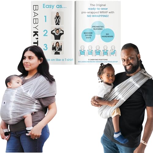 Image of Small-Petite Original Baby K'tan Baby Carrier: #1 Easy Pre-Wrapped, Soft, Slip-On, No Rings, No Buckles | 5 in 1 Baby Sling Gift | Infant Wrap for Newborn to Toddler up to 35lb Women 2-4, Men up to 36