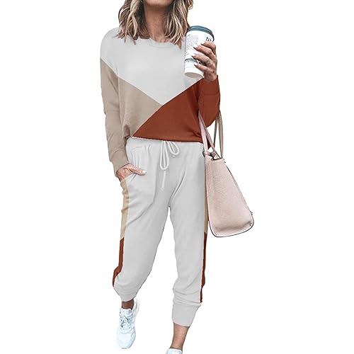 ETCYY NEW Lounge Sets for Women Sweatsuits Sets Two Piece Outfit Long Sleeve Pant Workout Athletic Tracksuits