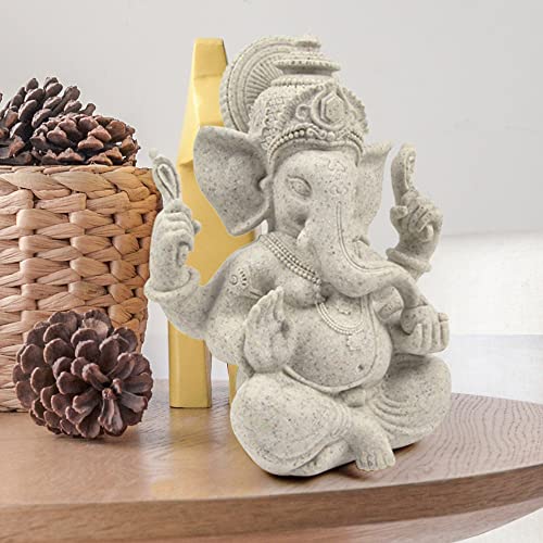 Vimtrysd 8 Inch Large Ganesha Statues, Hindu Elephant Statue Ganpati Idol Buddha Sculptures, Indian God Lord Ganesh Statue, Home Temple Mandir Meditation Yoga Room Decor #TOP1