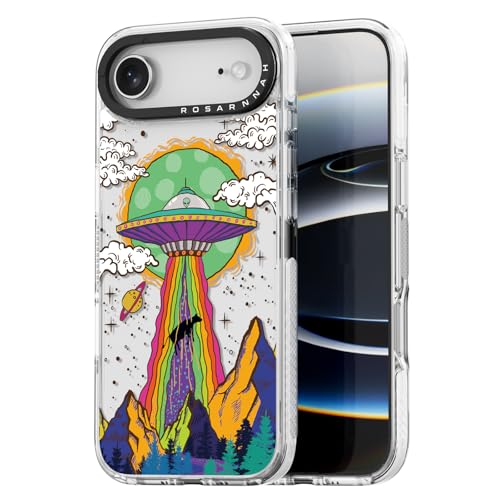 Coque iPhone Air Rosarnnah transparente avec design OVNI amusant antichoc 2m