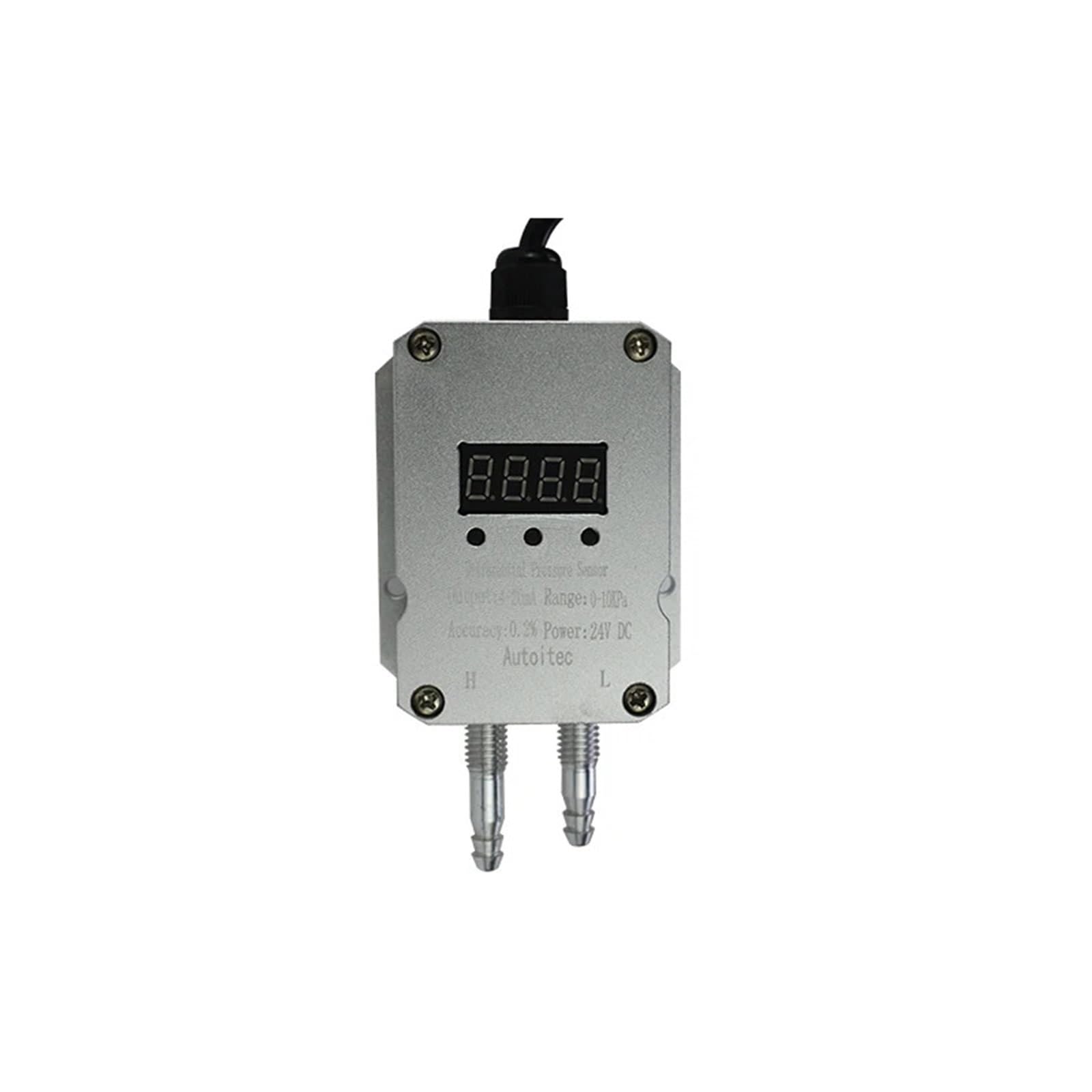 Transmisor de sensor presión diferencial aire, gas y viento 4-20 mA Alta precisión(200Pa)