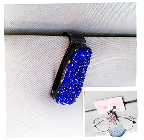 Sither 2pcs Glasses Clip for Car Sun Visor Small Sunglasses Clip Holder Hanger Sparkly Eyeglasses Clip Car Glasses Holder for Cards Tickets Clip (purple)