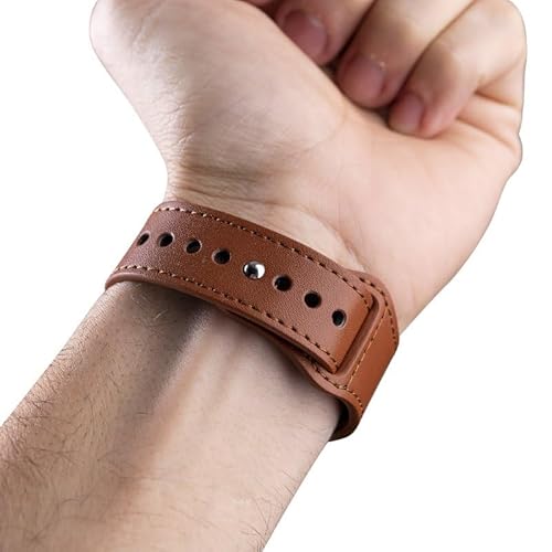 Gshield Pulseira de Couro para Apple Watch (Marrom, 42/44 / 45 / 49mm)