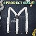TWINKLEDE Sequin Fashion Suspenders Y-Back Suspenders Christmas New Year Eve Costume for Men and Women (Silver, One size)