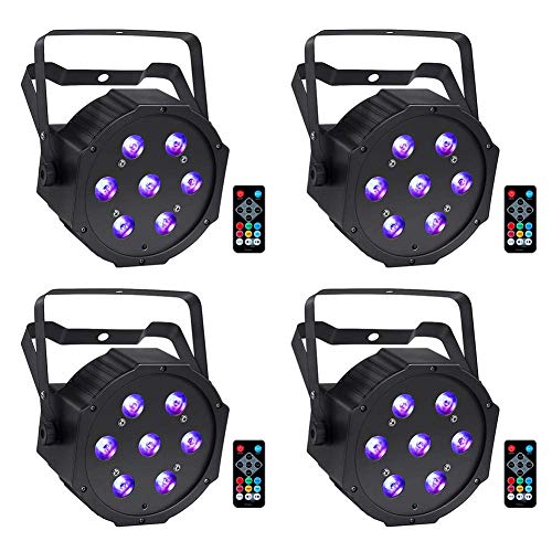 LED Par Lights, YeeSite 70W RGBW Stage Lights by Remote and DMX Control