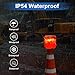 Aolyty Solar Strobe Warning Light 360 Degree Single Column Super Bright Waterproof IP54 for Construction Traffic Dock Marine Light Control Flashing (Blue)
