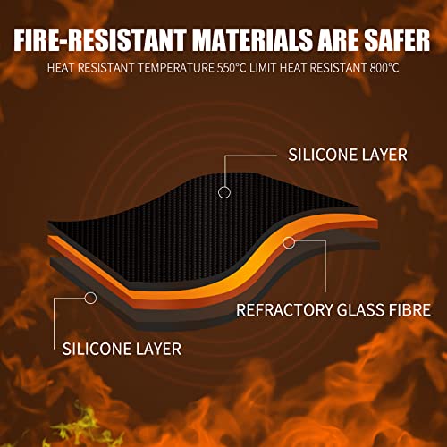 40 X 65 Inch Grill Mats For Outdoor Grill, Under Grill Mat, Double-Sided Fireproof Deck And Patio Protector Mat, Bbq Mat For Under Bbq, Waterproof Oil-Proof Grill Floor Pads Fire Pit Mat Fireplace Mat #TOP2