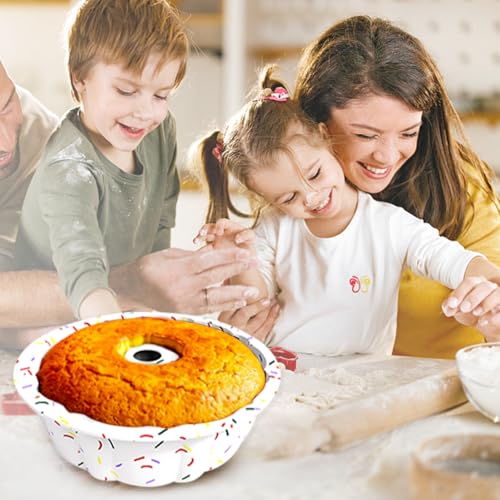 saphe Silicone Bundt Cake Pan, Silicone Cake Molds, Bakeware Non Stick 10 Inch Bundt Pan for Jello,Gelatin, Round Baking Molds for chsescake (1)