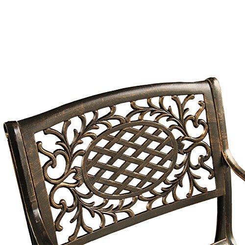 Image of Oakland Living AZ1022-2777(6)-BZ Outdoor Aluminum Dining Set, Bronze