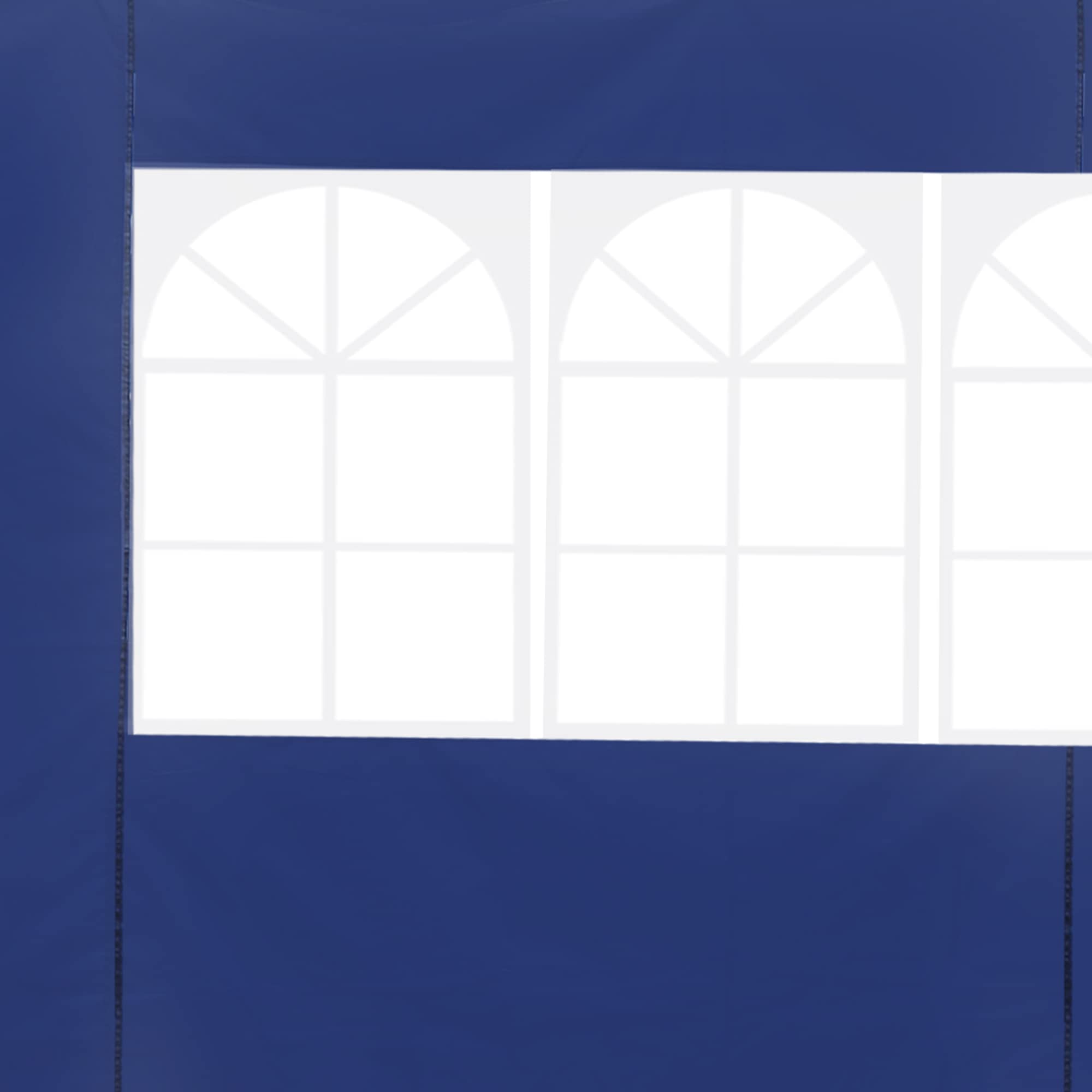 Outsunny 2 Paredes Laterales para Carpas de 3 x 3 m/3 x 6 m, 300x200 cm, Paredes Laterales de Repuesto para Cenador de Tela Oxford con Ventana, para Jardín, Exteriores, Fiestas, Azul